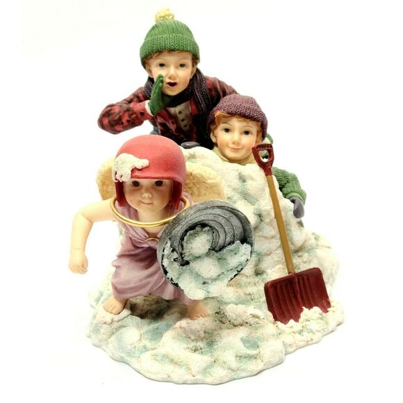 Prayers & Promises YA MISSED AGAIN Figurine Demdaco 2002 Bill Stross Snow Kids - Picture 1 of 8